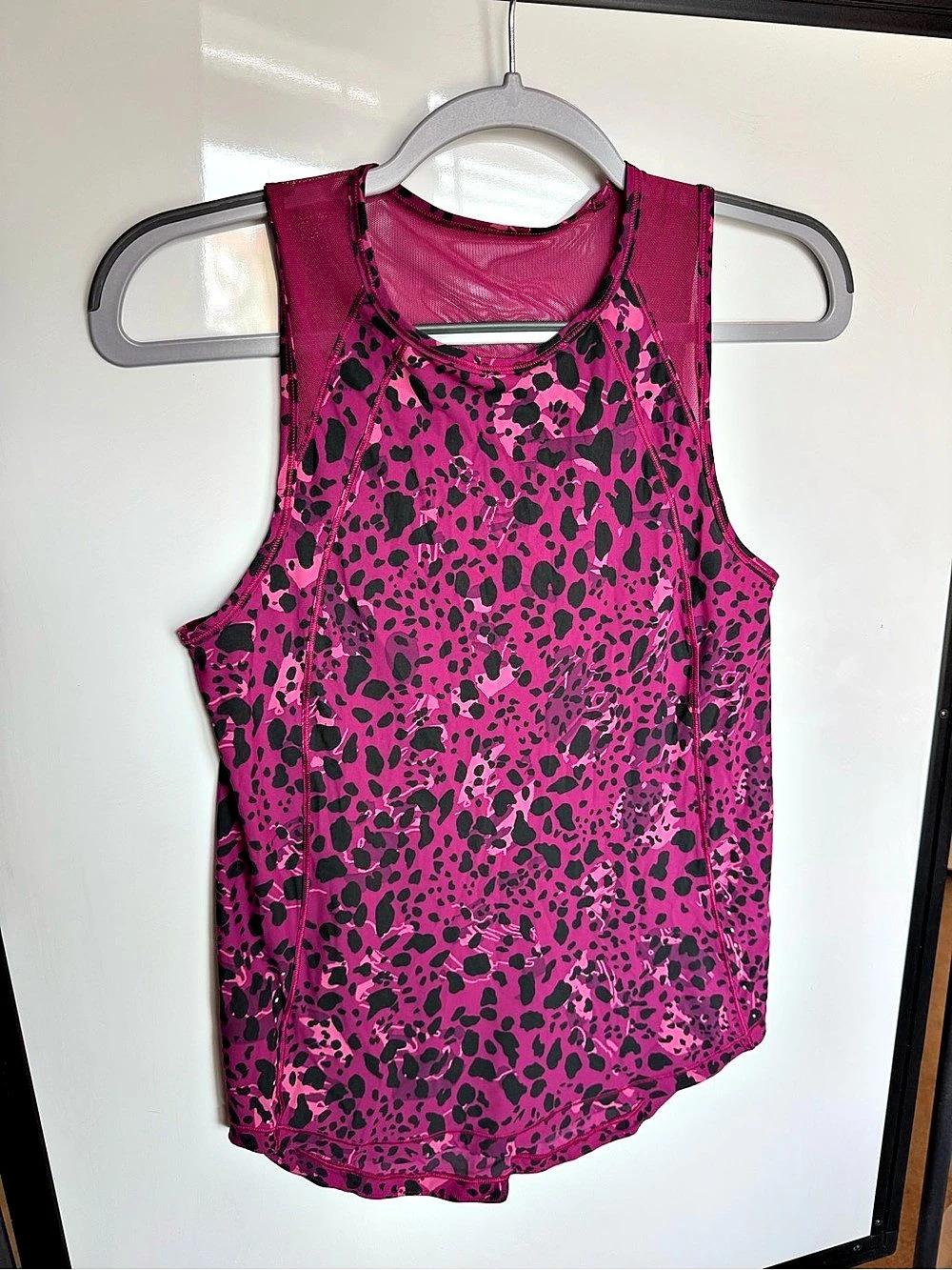 lululemon Sculpt Tank Top Pink & Black Leopard Print
